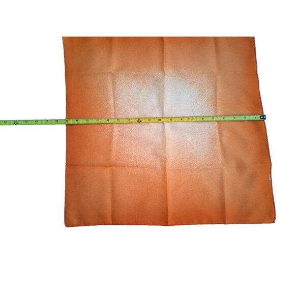 Vintage Scarf Creamscicle Sherbert Orange Starburst White  Mod Square 19.5" - Picture 8 of 10